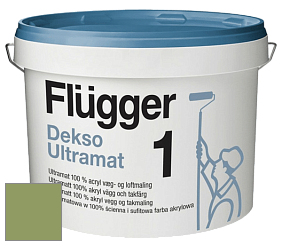 Краска Flugger Dekso 1 ультраматовая краска цвет NCS S 3040-G40Y 