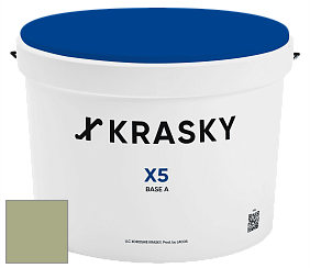 Краска X5 X Krasky матовая краска для стен и потолков цвет NCS S 3020-G50Y 