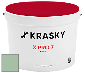 Краска X Pro 7 X Krasky матовая краска для стен и потолков цвет NCS S 2020-G10Y 
