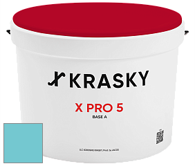 Краска X PRO 5 X Krasky матовая краска для стен и потолков цвет NCS S 1040-B20G 