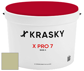 Краска X Pro 7 X Krasky матовая краска для стен и потолков цвет NCS S 2020-G60Y 