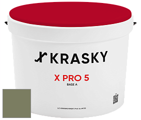 Краска X PRO 5 X Krasky матовая краска для стен и потолков цвет NCS S 5020-G50Y 