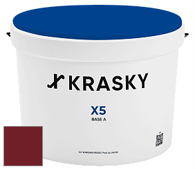 Краска X5 X Krasky матовая краска для стен и потолков цвет RAL 3004 