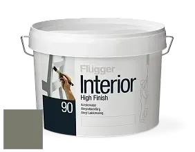 Краска Flugger Interior High Finish 90 акриловая глянцевая эмаль цвет RAL 7003 