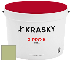 Краска X PRO 5 X Krasky матовая краска для стен и потолков цвет NCS S 2030-G50Y 