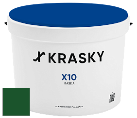 Краска X10 X Krasky шелковисто-матовая краска для стен и потолков цвет RAL 6035 