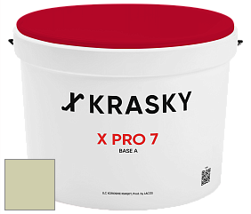 Краска X Pro 7 X Krasky матовая краска для стен и потолков цвет NCS S 1515-G60Y 
