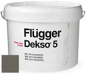 Краска Flugger Dekso 5 матовая краска цвет NCS S 7005-G80Y 
