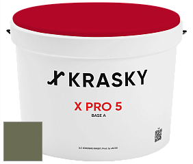 Краска X PRO 5 X Krasky матовая краска для стен и потолков цвет NCS S 6020-G50Y 
