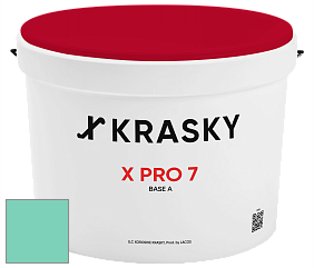 Краска X Pro 7 X Krasky матовая краска для стен и потолков цвет NCS S 1040-B80G 