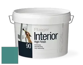 Краска Flugger Interior High Finish 90 акриловая глянцевая эмаль цвет RAL 6033 