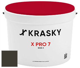 Краска X Pro 7 X Krasky матовая краска для стен и потолков цвет RAL 6022 