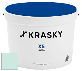 Краска X5 X Krasky матовая краска для стен и потолков цвет NCS S 0515-B80G 