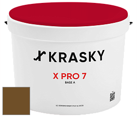Краска X Pro 7 X Krasky матовая краска для стен и потолков цвет RAL 8008 