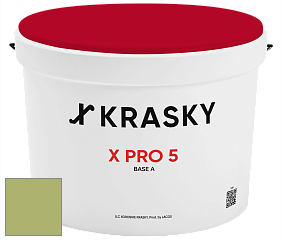 Краска X PRO 5 X Krasky матовая краска для стен и потолков цвет NCS S 2040-G50Y 