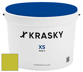 Краска X5 X Krasky матовая краска для стен и потолков цвет NCS S 1070-G60Y 