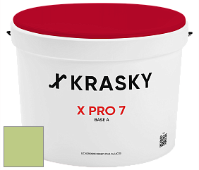 Краска X Pro 7 X Krasky матовая краска для стен и потолков цвет NCS S 1040-G40Y 