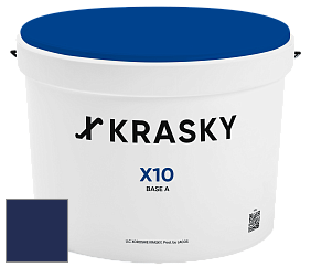 Краска X10 X Krasky шелковисто-матовая краска для стен и потолков цвет RAL 5013 