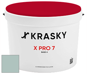 Краска X Pro 7 X Krasky матовая краска для стен и потолков цвет NCS S 2010-B70G 