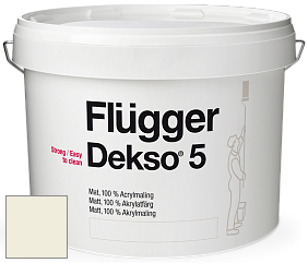Краска Flugger Dekso 5 матовая краска цвет NCS S 0505-G80Y 