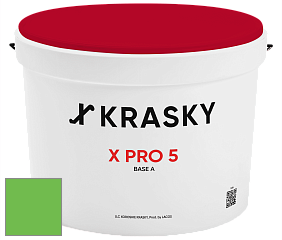 Краска X PRO 5 X Krasky матовая краска для стен и потолков цвет NCS S 0575-G20Y 