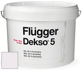 Краска Flugger Dekso 5 матовая краска цвет NCS S 0505-R30B 