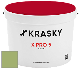 Краска X PRO 5 X Krasky матовая краска для стен и потолков цвет NCS S 2040-G40Y 