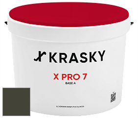 Краска X Pro 7 X Krasky матовая краска для стен и потолков цвет RAL 6014 