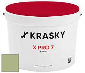 Краска X Pro 7 X Krasky матовая краска для стен и потолков цвет NCS S 2030-G40Y 