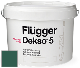 Краска Flugger Dekso 5 матовая краска цвет NCS S 6030-B90G 