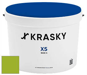 Краска X5 X Krasky матовая краска для стен и потолков цвет NCS S 1075-G40Y 