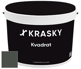 Краска X2B Kvadrat X Krasky матовая краска для потолков глубокого чёрного цвета цвет NCS S 8005-G20Y 