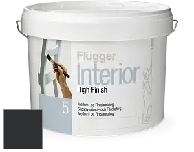 Краска Flugger Interior High Finish 5 матовая акриловая краска-грунт цвет RAL 9004 