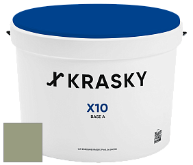 Краска X10 X Krasky шелковисто-матовая краска для стен и потолков цвет 4527 