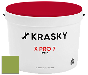 Краска X Pro 7 X Krasky матовая краска для стен и потолков цвет NCS S 2060-G40Y 