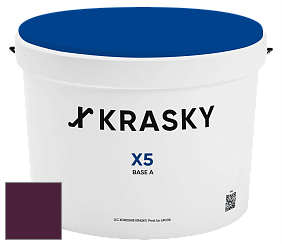 Краска X5 X Krasky матовая краска для стен и потолков цвет RAL 4007 