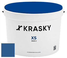 Краска X5 X Krasky матовая краска для стен и потолков цвет NCS S 4050-R80B 