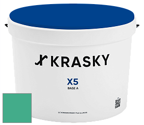 Краска X5 X Krasky матовая краска для стен и потолков цвет NCS S 2050-B90G 