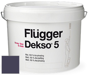 Краска Flugger Dekso 5 матовая краска цвет NCS S 7020-R60B 