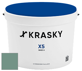 Краска X5 X Krasky матовая краска для стен и потолков цвет NCS S 4020-B90G 
