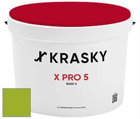 Краска X PRO 5 X Krasky матовая краска для стен и потолков цвет NCS S 1075-G40Y 