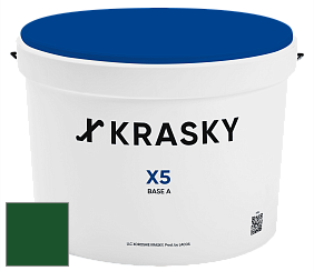 Краска X5 X Krasky матовая краска для стен и потолков цвет RAL 6035 