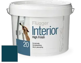 Краска Flugger Interior High Finish 20 акриловая полуматовая эмаль цвет RAL 5020 