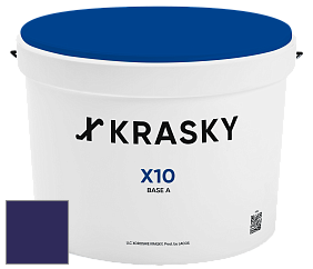 Краска X10 X Krasky шелковисто-матовая краска для стен и потолков цвет RAL 5022 