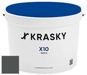 Краска X10 X Krasky шелковисто-матовая краска для стен и потолков цвет RAL 7043 