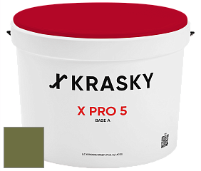 Краска X PRO 5 X Krasky матовая краска для стен и потолков цвет NCS S 5040-G50Y 