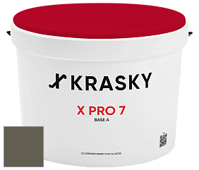 Краска X Pro 7 X Krasky матовая краска для стен и потолков цвет NCS S 7010-G70Y 