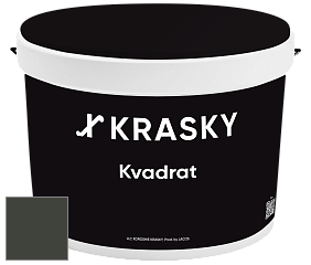 Краска X2B Kvadrat X Krasky матовая краска для потолков глубокого чёрного цвета цвет RAL 6006 