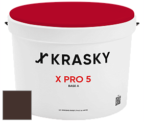 Краска X PRO 5 X Krasky матовая краска для стен и потолков цвет RAL 8017 
