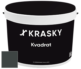 Краска X2B Kvadrat X Krasky матовая краска для потолков глубокого чёрного цвета цвет NCS S 8505-B80G 